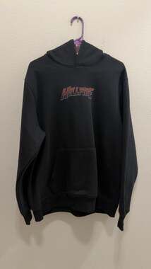 Primark Netflix Stranger Things Hellfire Club Mens Hoodie Large Black NEW